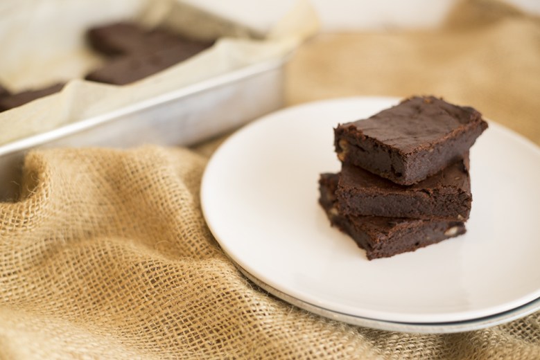 Brownies saudáveis de abacate e chocolate