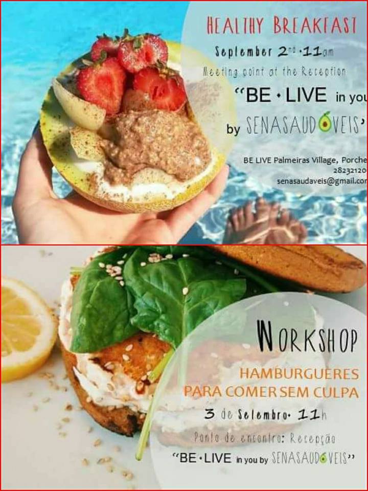 Sessões de workshops "BE LIVE in you by Senasaudáveis"