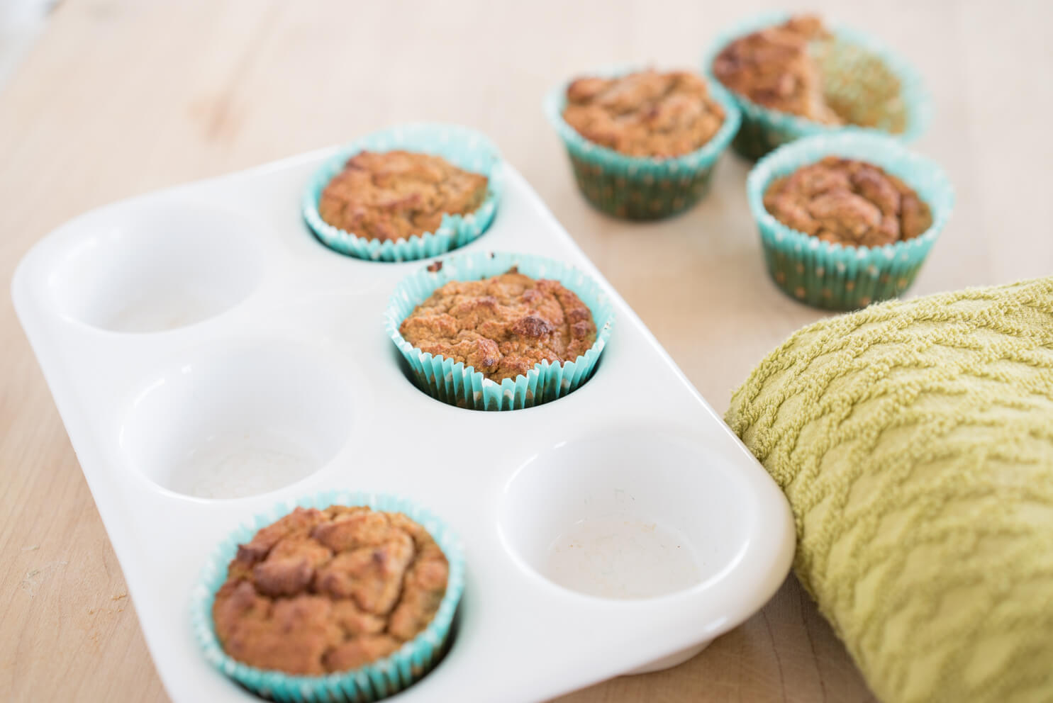 muffins proteicos de batata doce