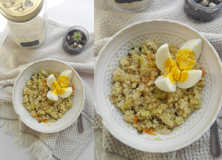 salada quente de quinoa