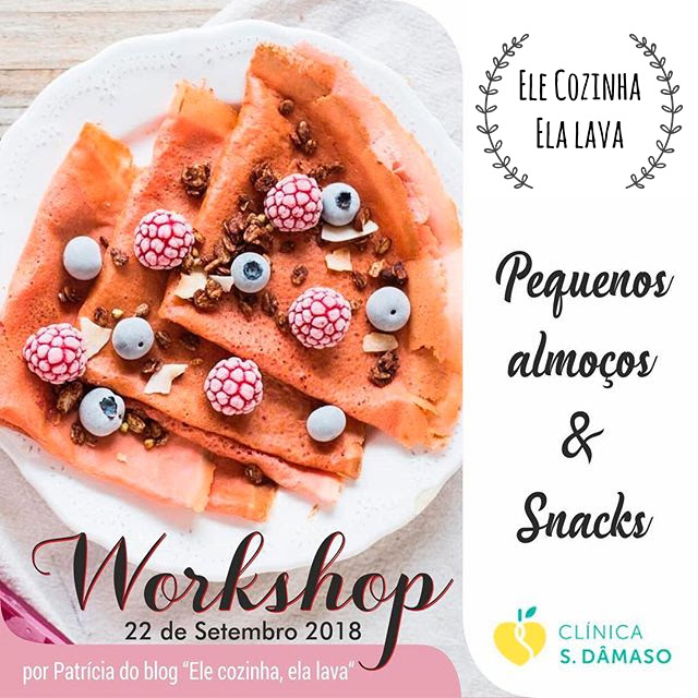 Workshop pequenos-almoços e snacks saudáveis em Guimarães